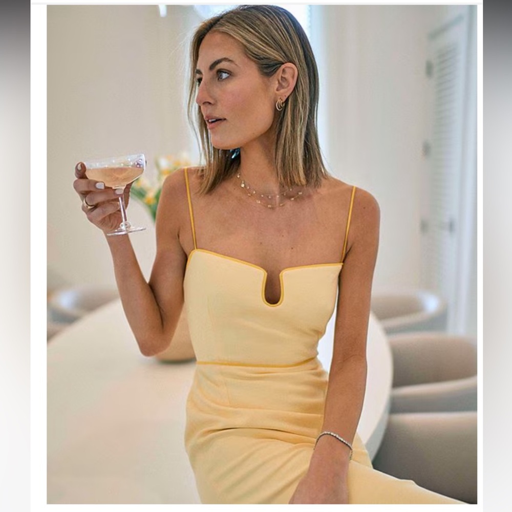 NWT ANTONIO MELANI x M.G. Style Kate Square Neckline Midi Dress - Picture 2 of 9